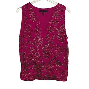 WHBM - SIZE MEDIUM - VIBRANT SLEEVELESS POPOVER BLOUSE/TOP FANCY - BREATHABLE B1